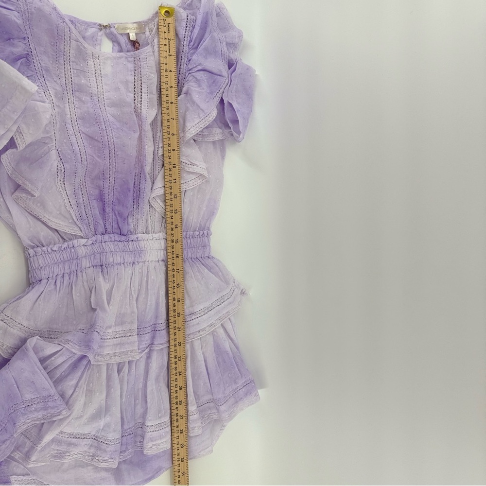 NWT Love Shack Fancy Natasha mini dress SzP ruffles feminine lace cottagecore - Picture 6 of 15